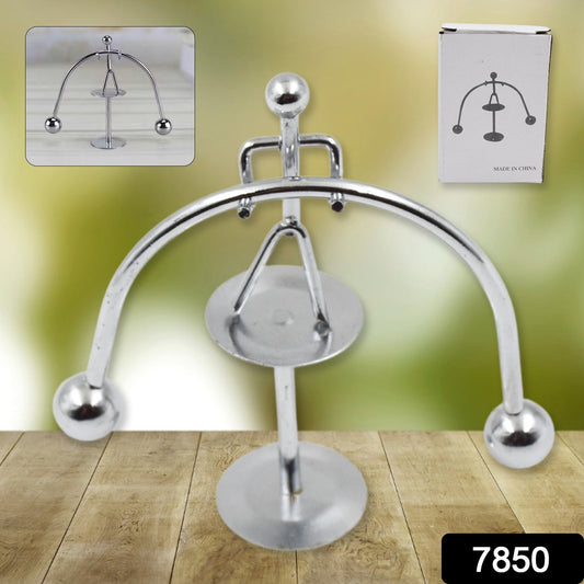 Mini Steel Balance Toy (1 Pc): Desk Decor, Perpetual Motion, Physics Toy - Springkart