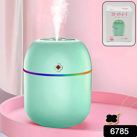Portable Lighting Mini Humidifier, USB Personal Desktop Air Humidifier for Baby Bedroom Travel Office Home with Light, Cool Mist Humidifier, Essential Oil Diffusers, Cool Mist Humidifiers (250 ML) - Springkart