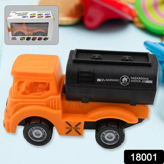 Tanker Truck Toys for Kids, friction power Vehicles Toy Truck, Plastic Truck, Friction Power Toy Trucks For Boys Girls, & Kids (1 Pc / Mix Color) - Springkart