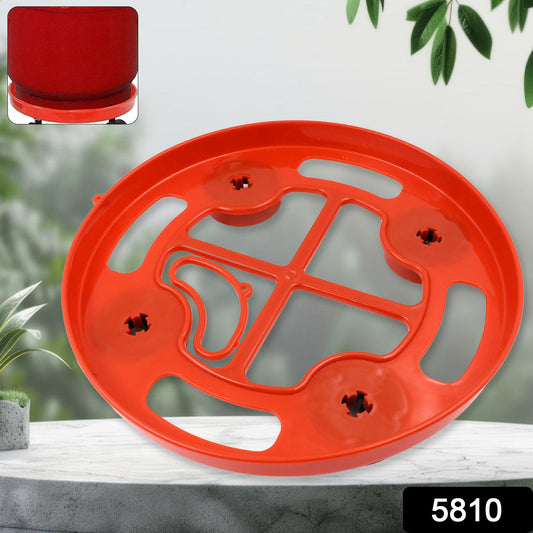 Multipurpose Use, Gas Cylinder Trolley Movable Stand with Wheels, Gas Cylinder Stand, Flower Pot Stand (1 Pc) - Springkart
