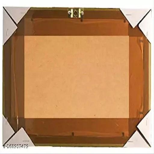 Gold Plated Photo Frame of God Maa Sarswati, Maa Laxmi, Ganesh ji and Kuber ji with Shree Yantram + Shree Kuber Yantram Laxmi - Springkart