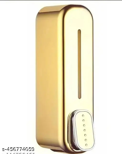 Elegance ABS Liquid Soap Dispenser for Bathroom & Kitchen -350ML, Plastic, Gold - Springkart