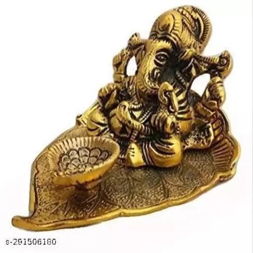Ganesh On Pipal Leaf One Diya Set For Vastu - Springkart