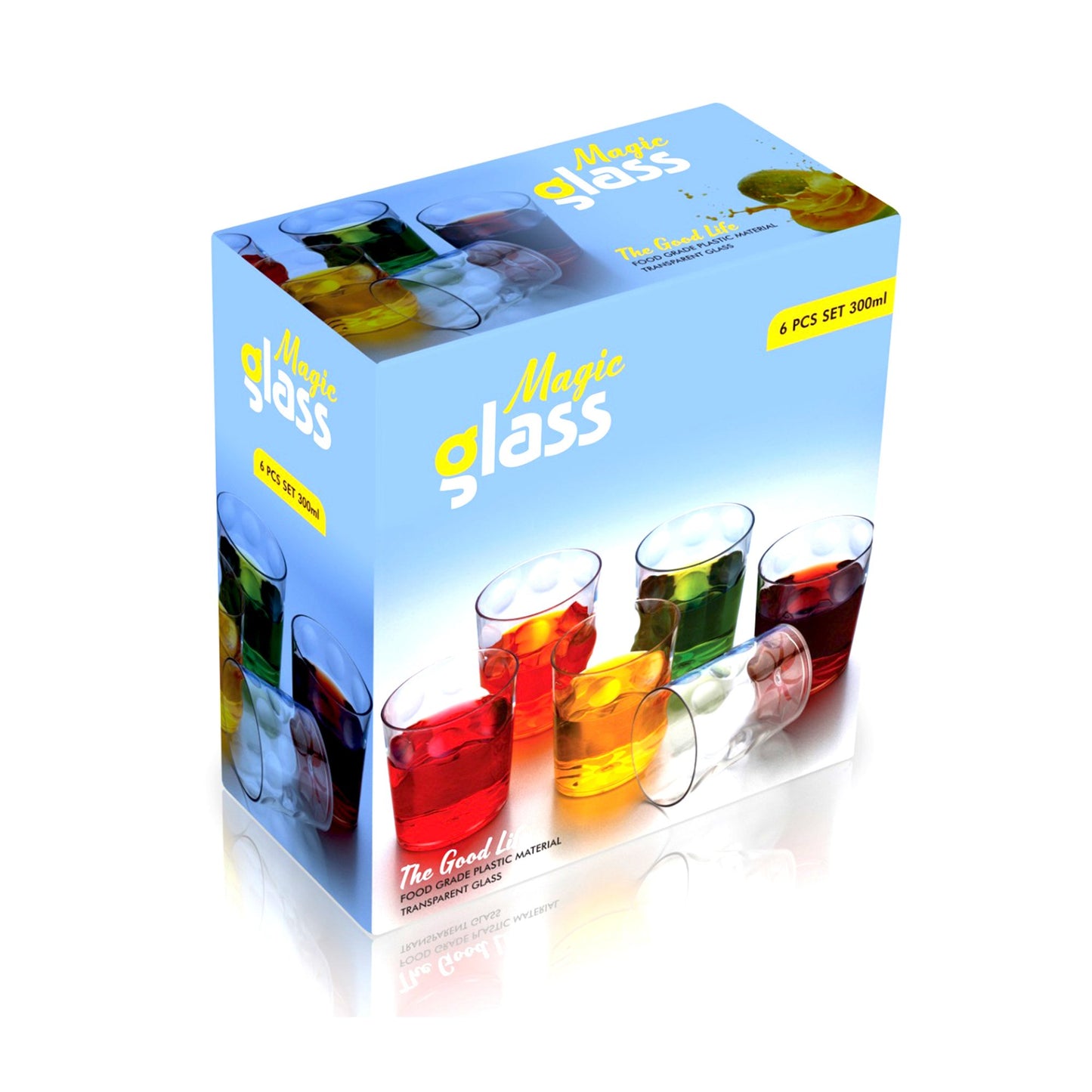 2340 Multi Purpose Unbreakable Drinking Glass (Set Of 6 Pieces) (300ml) - Springkart
