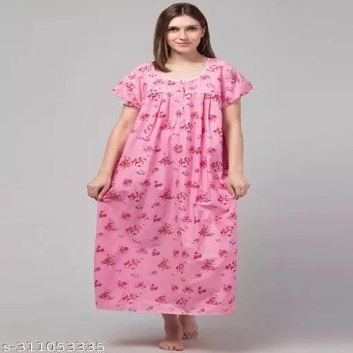 women night dress night wear night gown gown sleep wear cotton nighty cotton cotton gown cotton night dress cotton nighty cotton maxi - Springkart
