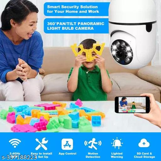 Wireless WiFi Light Bulb 360° Panoramic 1080P Home Security Camera Night Vision - Springkart