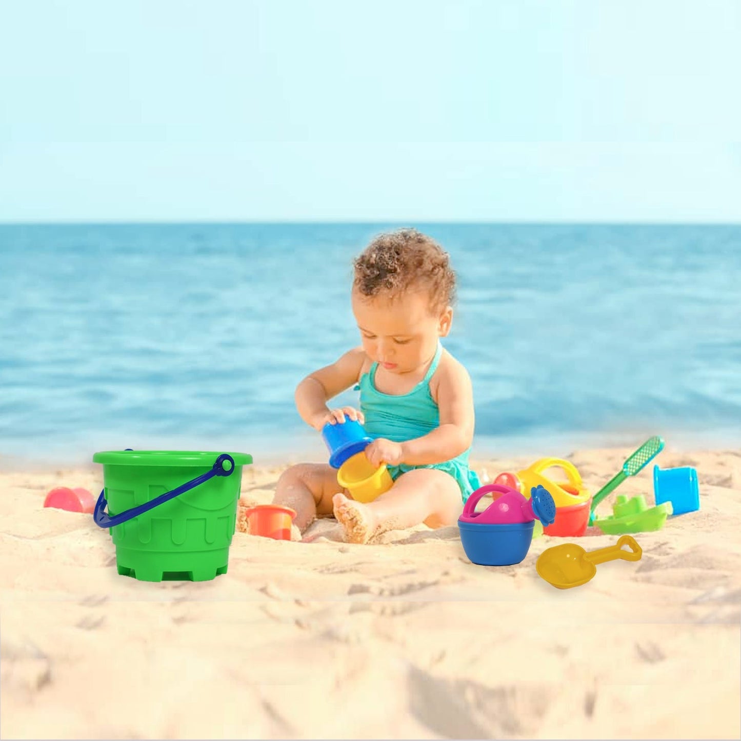 Beach Sand Castle Toy Set for Kids - 6 Pcs Summer Play - Springkart