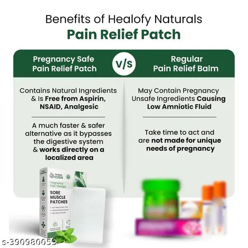 Healofy Naturals Sore muscle pain patch (pack of 1) Plaster & Patch (5 Patches)