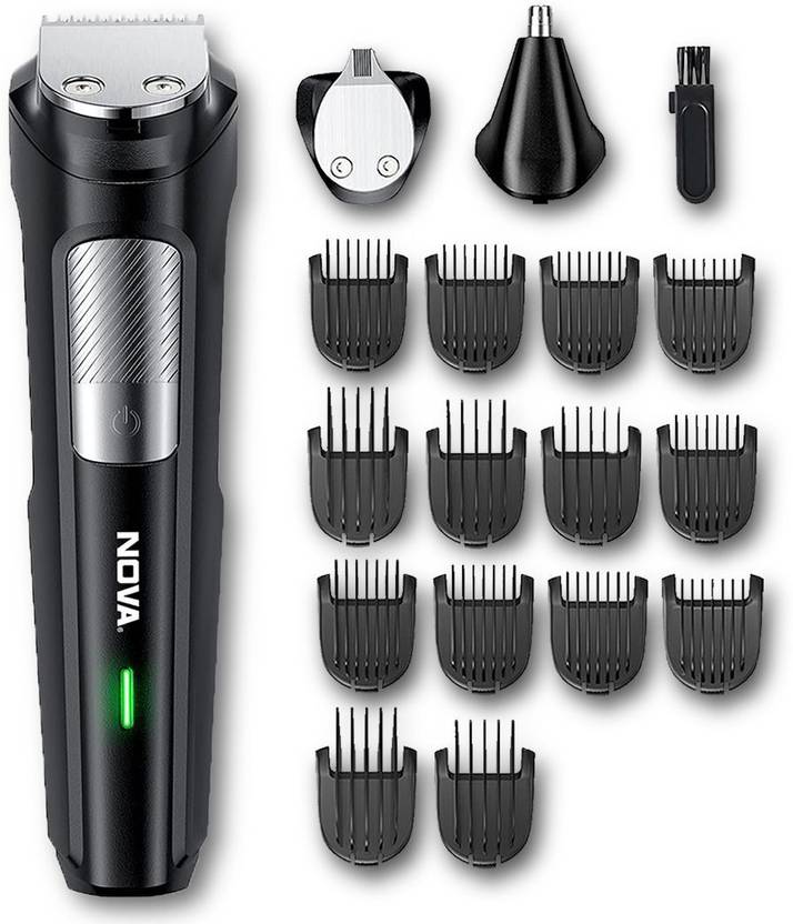 NOVA NG 1143 All In One Trimmer 100 min Runtime 14 Length Settings (Black)