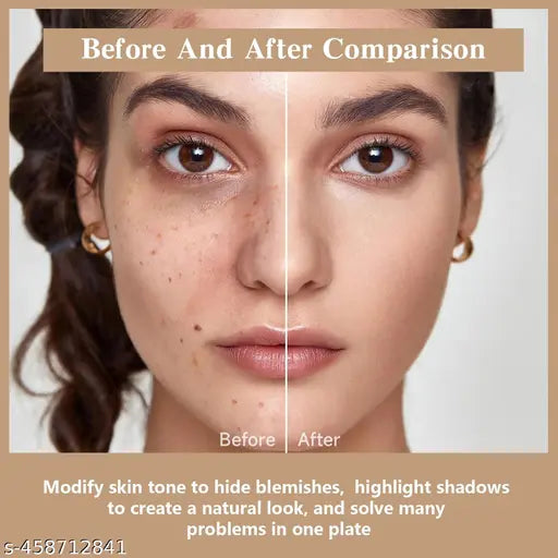 HUDA GIRL 3 in 1 Makeup Palette Warms Concealer for Dark Circles, Blush and Highlighter Palette, Oil Control Pro Concealer for Face Makeup, Conceal Correct & Contour for All Skin Types