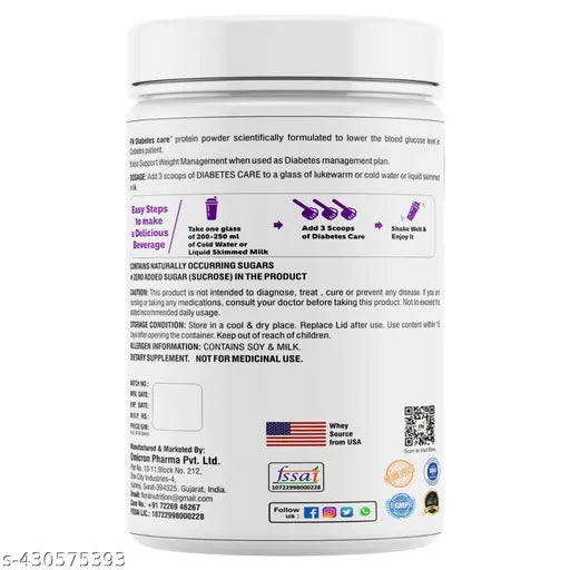 Diabetes Care Plus Protein Nutritional Health Drink to Control Blood Sugar level - Springkart