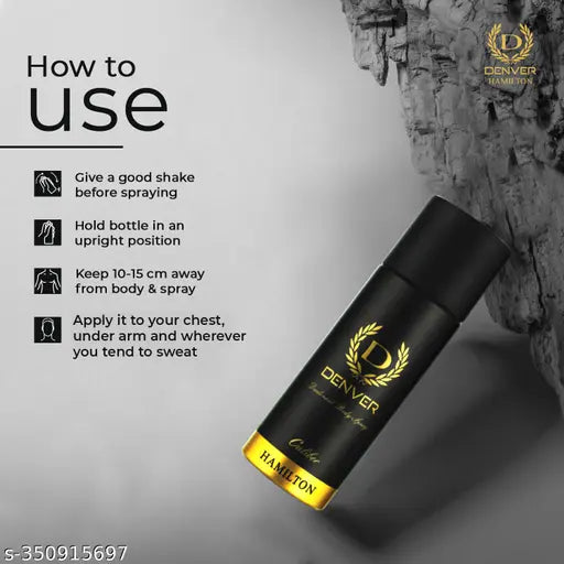 DENVER Caliber Nano Travel Size Pack Deo Perfume Body Spray - For Men (50ml X 2 )