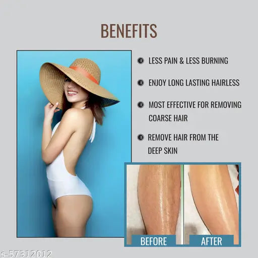 Hair Removal Brazilian Hard Wax Beans For Face, Eyebrow | White Chocolate (100 gram) - Springkart