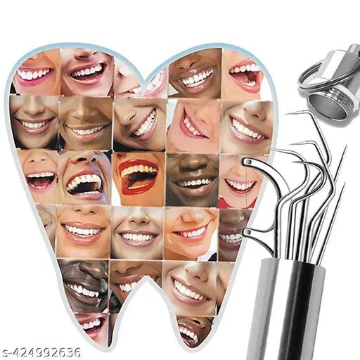 Dental Tools, 7 in 1 Stainless Steel Teeth Cleaning Tool Kit - Springkart