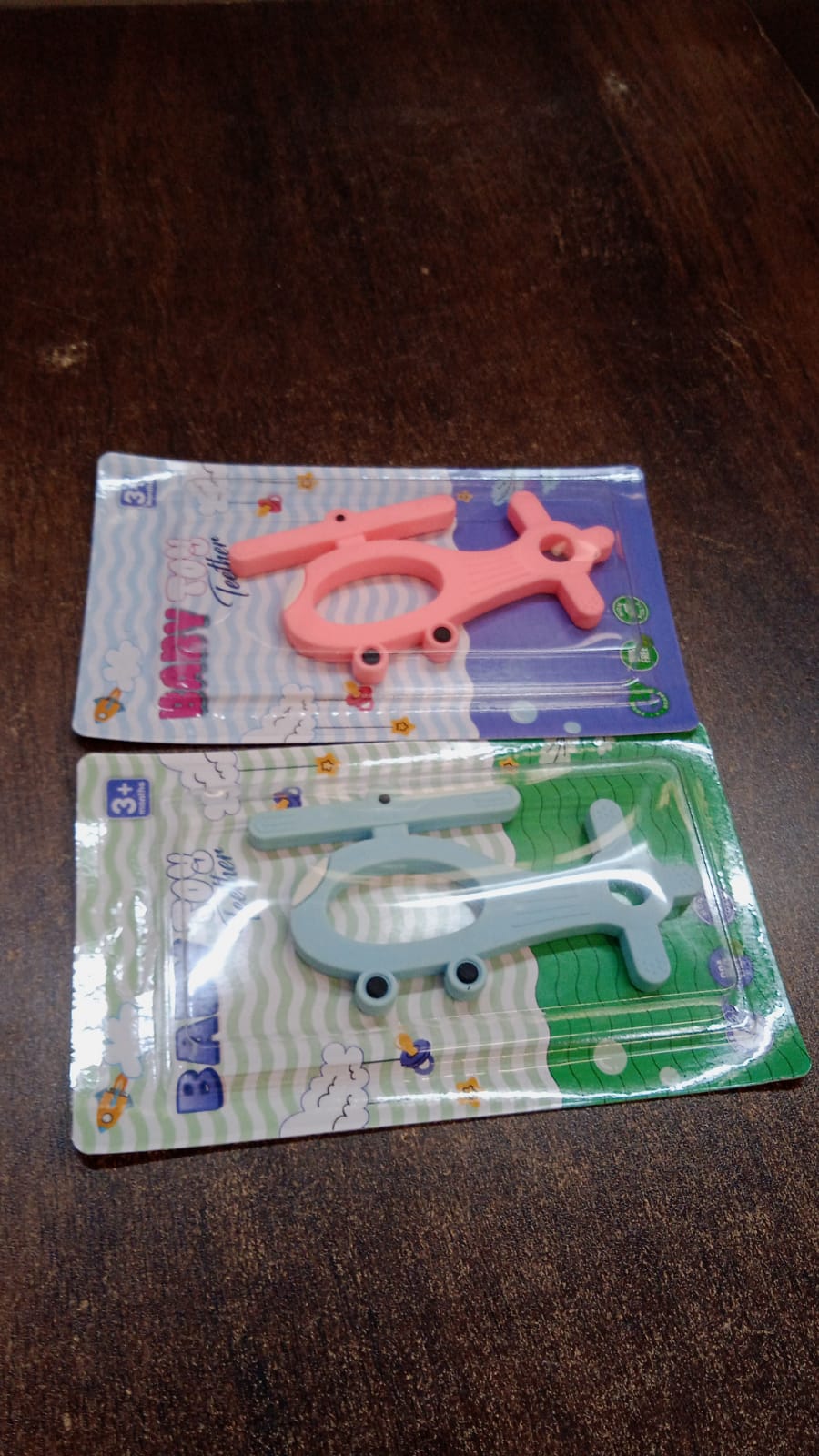 Silicone Helicopter Shape Teether For Baby (1 Pc Mix Color) - Springkart