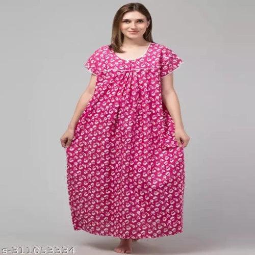 women night dress night wear night gown gown sleep wear cotton nighty cotton cotton gown cotton night dress cotton nighty cotton maxi - Springkart