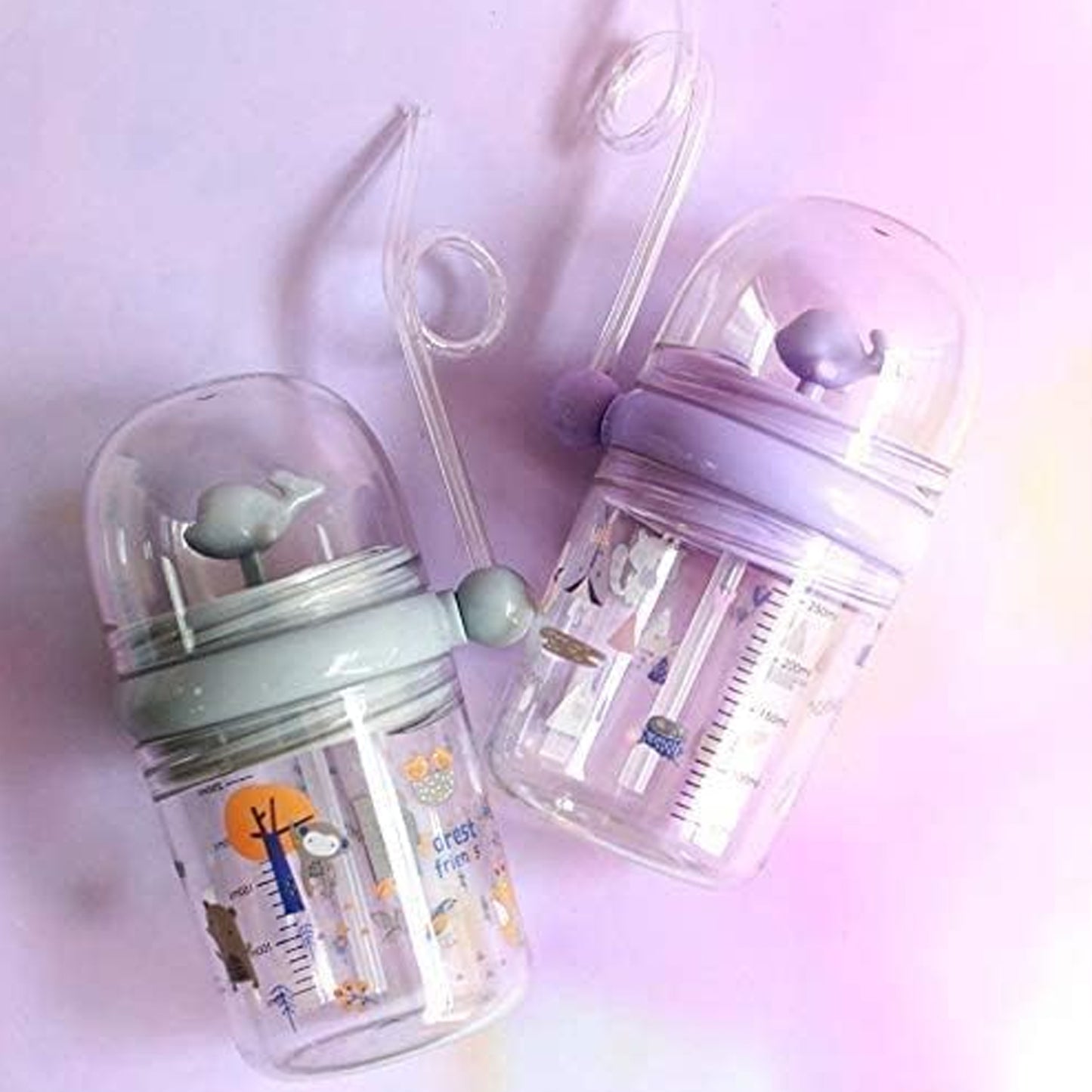 8419 Baby Drinking Cup With Straw And Lid Water Whale Spray Fountain Sippy Cup Bottles Childrens Pot Toddler Tumbler Mug Spill Proofbirthday Party Gift Drinking Cup (1 Pc) - Springkart