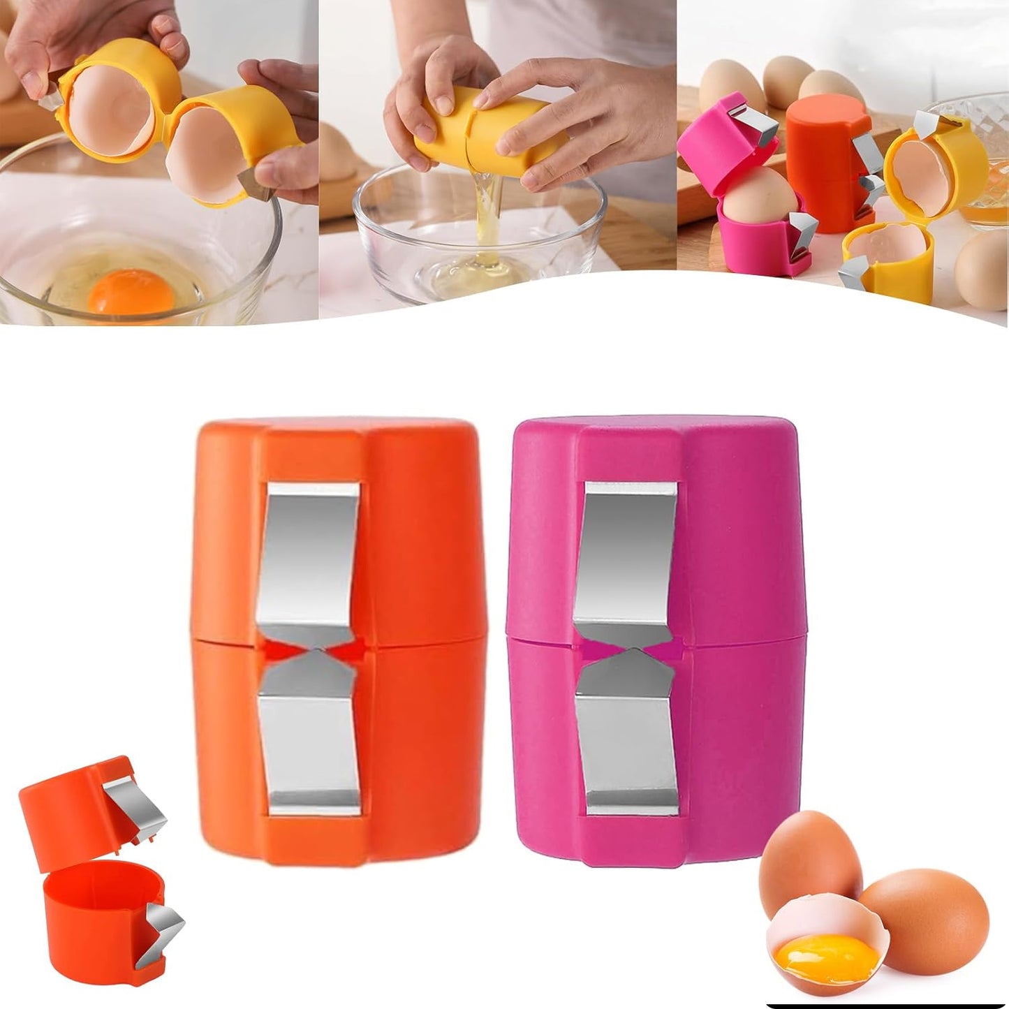 Egg Shell Opener Egg Cracker Tool For Raw Eggs Handheld (1 Pc) - Springkart