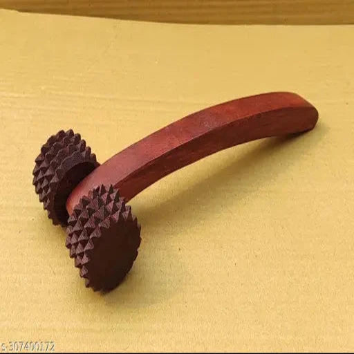 Wooden Set of 2 pcs. Acupressure Back Pain Relief Massager Multi Purpose Body Massager for neck, shoulder and Face - Springkart