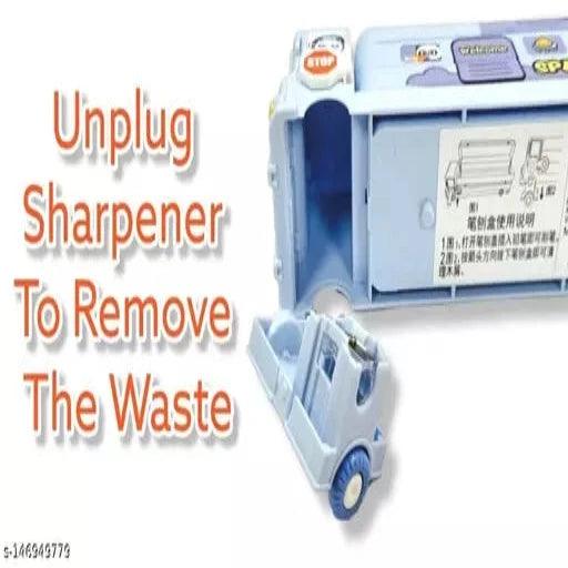 RVN Cartoon Printed Bus Geometry Box Double Compartment Metal Body Pencil Case - Springkart