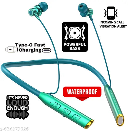 N80 FAST CHARGING 3 Days Backup,High Quality Sound,Pure Bass bluetooth neckband wireless headphone earbuds true wireless tws N22