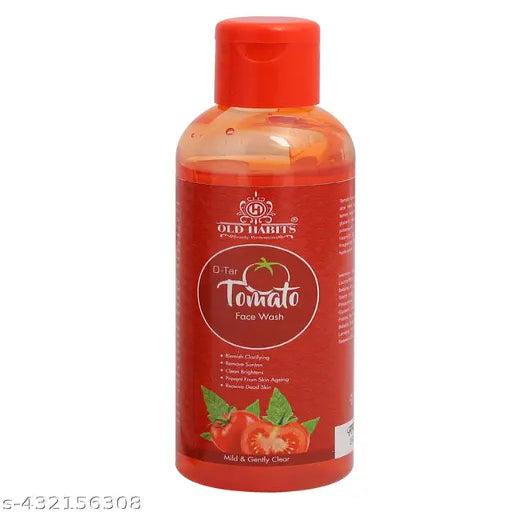 Natural Tomato Face Wash Cleanser - Effective Cleansing, Moisturizing, Radiance Boost | Reduces Oiliness | Advanced Formula with Fruit Boosters ( 120 ml )