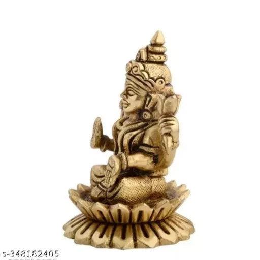 Brass Kamal SSF Sitting Lakshmi Laxmi Ji 350 gm - Springkart
