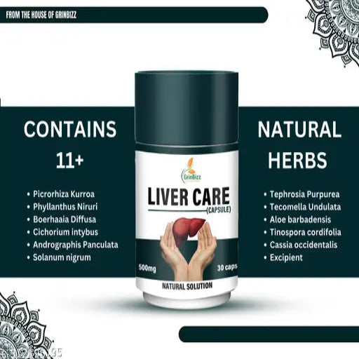 Liver Detoxer Capsule|Ayurvedic Healthy Liver Ki Dawa|Fatty Liver| (Pack Of 1)(30 Capsule) - Springkart