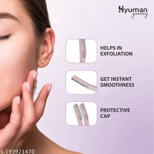 Eyebrow & Face Razor for Women 4 Units | German Stainless Steel Blade - Springkart