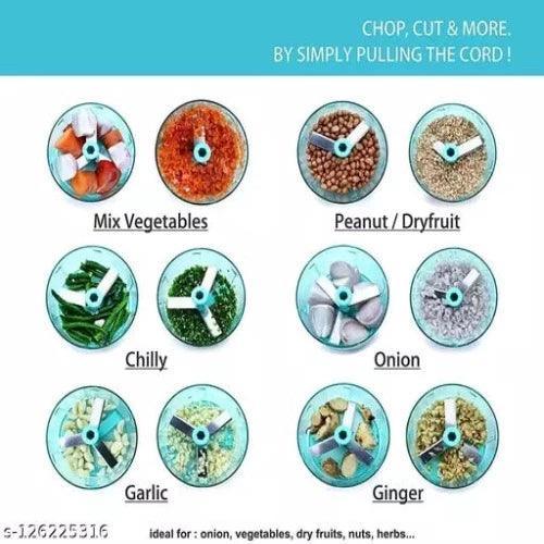 ZeroZ Standard Handy Pro Chopper (900 ml) and Compact Chopper Cutter Mixer Stainless Steel Blades and Whisker Blade for effortlessly Chopping Vegetables Fruits for Your Kitchen Manual Choppers & Chippers - Springkart