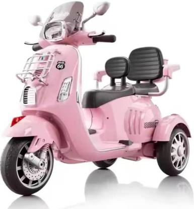 Kidscruser Vespa Scooter For Kids | Without Remote | Electric Bike PINK Scooter Battery Operated Ride On (Pink)