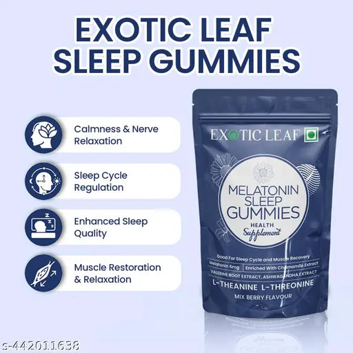 Exotic Leaf Melatonin Sleep Gummies - 30 Count - Springkart