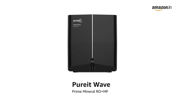 Pureit Wave Prime Mineral RO+MF | 6 stage Purification | 7 Litres Capacity | Up to 45% Water Saving | Suitable for Borewell, Tanker & Muncipal Water | Wall Mountable | Black