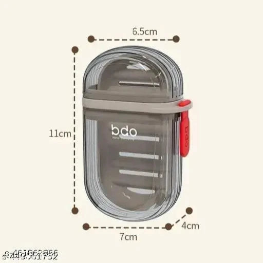 Soap Dishes Waterproof, Leak Proof, Soap Container Home, Bathroom Plastic Soap Box with Cover for Travel Camping. ( Pack Of 2) - Springkart