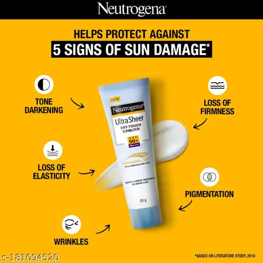 Neutrogena Ultra-Sheer Dry Touch SPF 50 Sun Block, 30 ml Tube LIMITED STOCK - Springkart