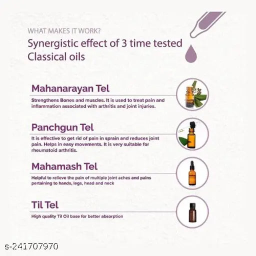 Herbal Good Ortho Pain Relief Oil for Joint, Body, Back, Knee, Legs, Shoulder Mahanarayan Oil -100ml (Pack of 2) - Springkart