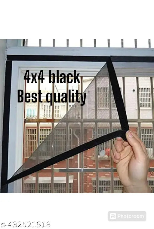 Mosquito Net 120 GSM Insect Net, FIBREGLASS Black, 4x4 ft Window Mosquito Mesh - Springkart