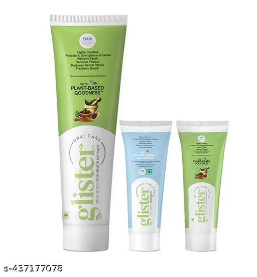 Glister Multiaction toothpastes set of 3 (190 +50+50 =290gm) - Springkart