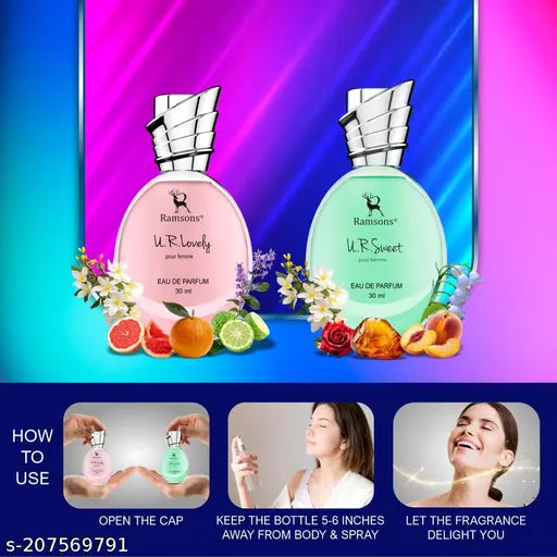 Ramsons - U R LOVELY & U R SWEET Eau De Parfum Combo Pack | 30 ML x 2 | Perfume For Women