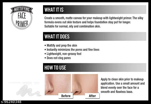 MARS 5 Function Make-up Base Face Primer- 30 ml (Transprent)