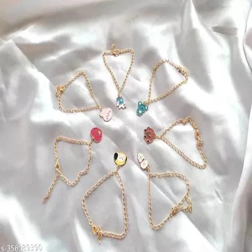Pack of 7 BTS BT21 charcter bracelet combo for girls and women - Springkart