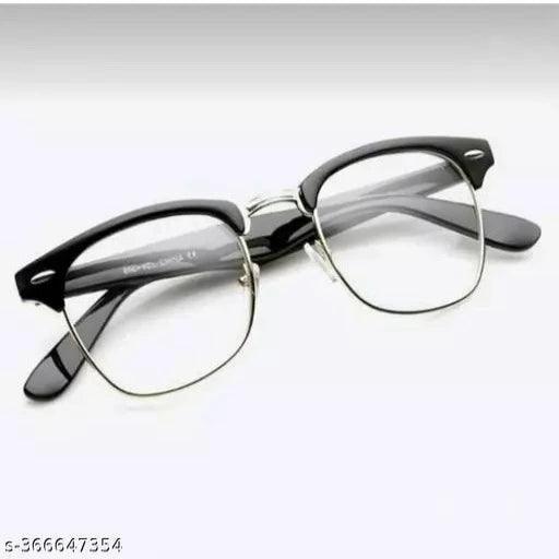 UV Protection, Anti Blue Rays Harmful Glare Computer Eyewear Glasses ( Shiny Black Golden / Computer Blue Blocking Clear Lenses) - Springkart