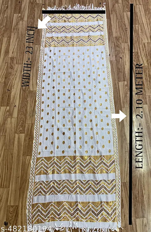 DUPATTA (WHITE+MAROON+GREEN) ETHEREAL, LUXURIOUS DUPATTA FOR MEN/WOMEN/KIDS AND KIDS Pack of 3pcs - Springkart