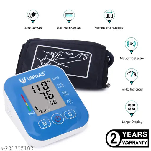 Combo Digital Blood Pressure (Blue) With Digital Thermometer Best In One Combo (2 & 1 Years Warranty) - Springkart
