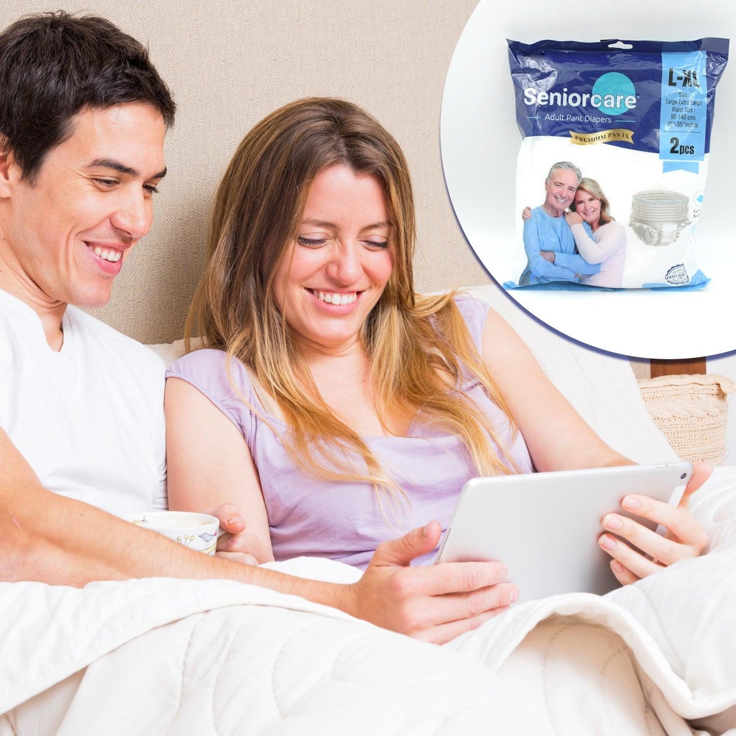 0970 Large - Extra Large Senior Care Adult Pull Up Diaper Pants (Waist Size (90-140 Cm 35 -55 Inch) Adult Diapers ( Large - Extra Large L-xl2pc) - Springkart