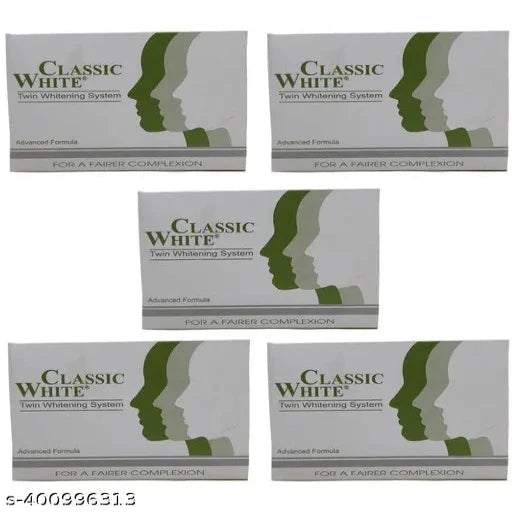 Classic White Organic Twin Whitening Soap Pack of 5 - Springkart