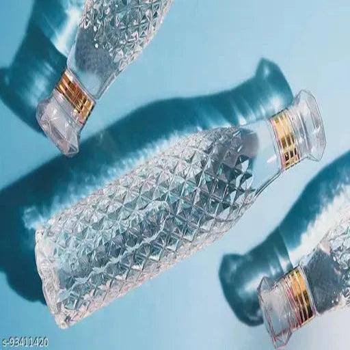 Unbreakable Water bottle - 1000ml Plastic Food Grade Fridge Round Bottle SET OF 6 - Springkart