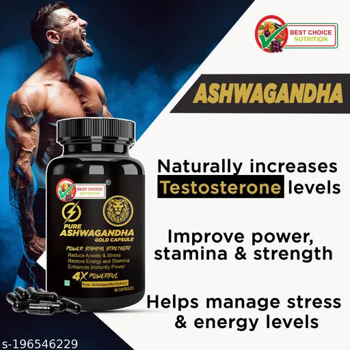 Ashwagandha gold pure caps for muscle gain and stamina boost - Springkart