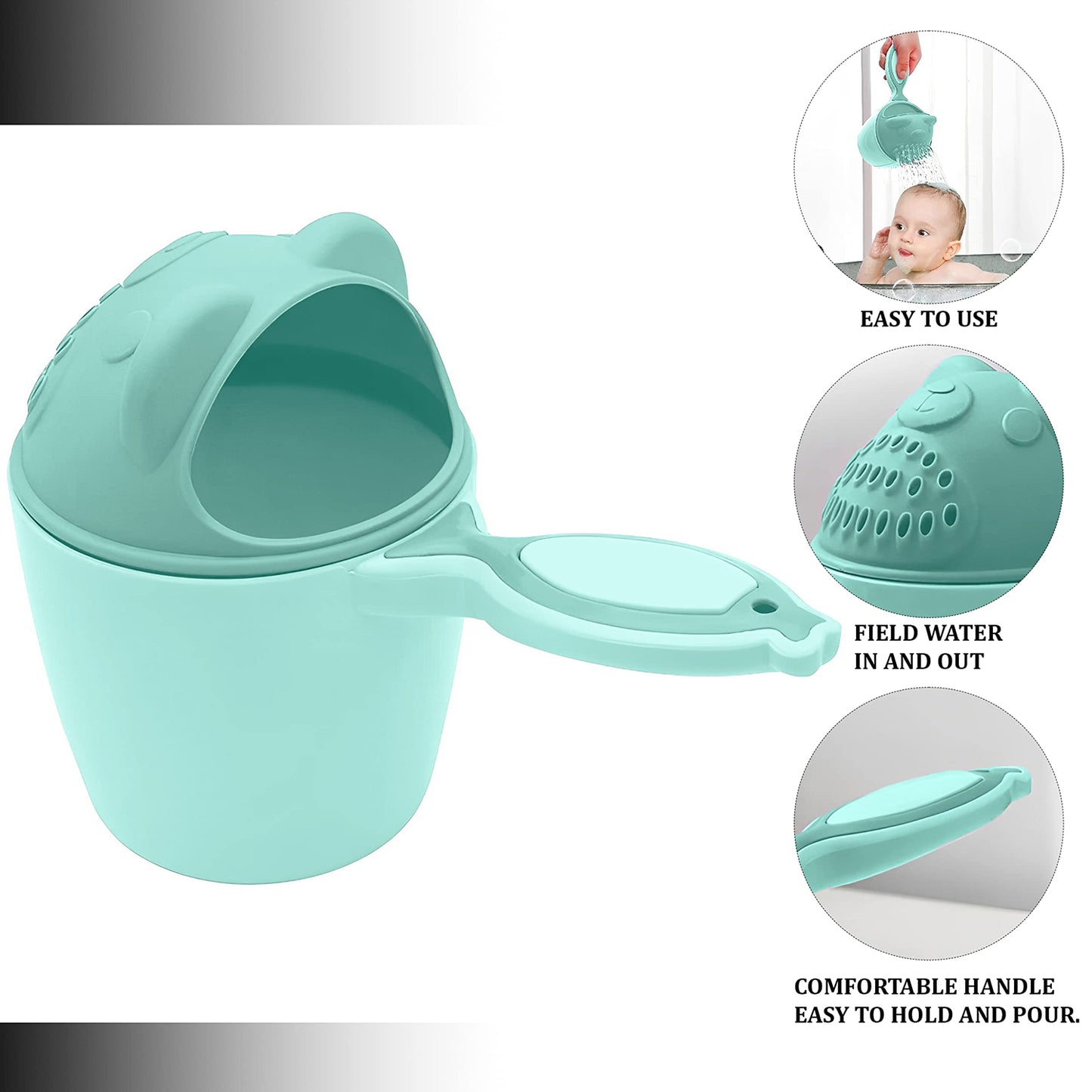 7697 Baby Shampoo Shower Cup Safe Soft Bathing Water Scorpion Baby Bath Tumbler Hair Washing Mug Rainer - Springkart