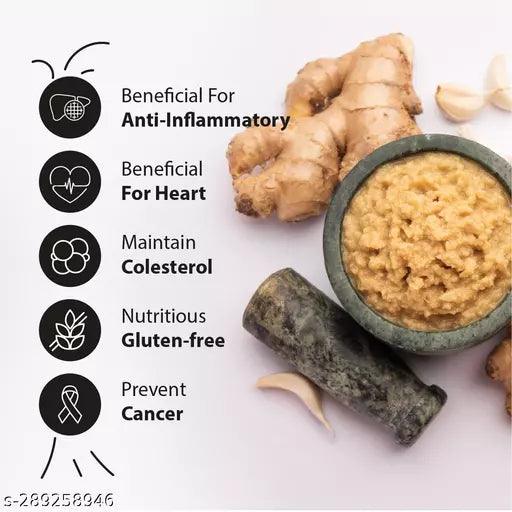 EXOTASTE Garlic Ginger Paste for Cooking/Natural Non-Preservatives 200gm Lahsun Chutney - Springkart